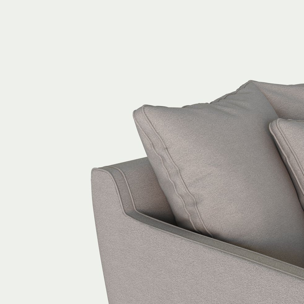 Canapé 2 places fixe en tissu joint - gris borie-LENITA