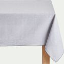 Nappe en lin et coton gris borie 170x250cm-NOLA