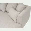 Canapé d'angle droit en tissu - beige roucas-TESSOUN