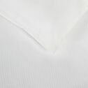 Housse de couette rayée en satin de coton - blanc capelan 240x220cm-SANTIS