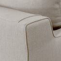 Canapé 1.5 places fixe en tissu - gris borie-LENITA