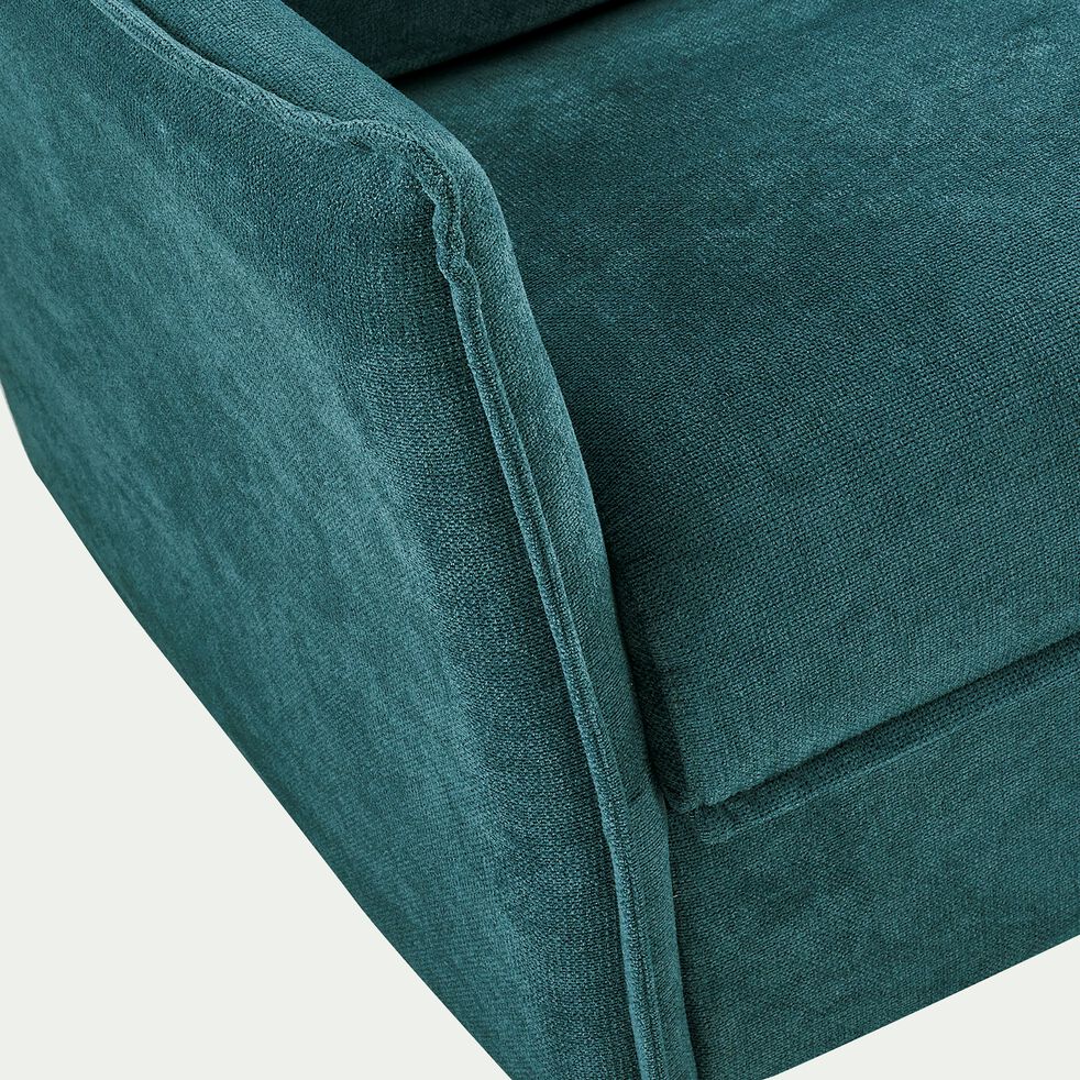 Canapé d'angle réversible convertible en tissu avec matelas densité 35kg/m3 - bleu-MOYA
