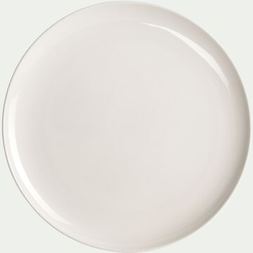 Assiette à dessert en porcelaine blanc légère qualité hôtelière D21cm-SENANQUE