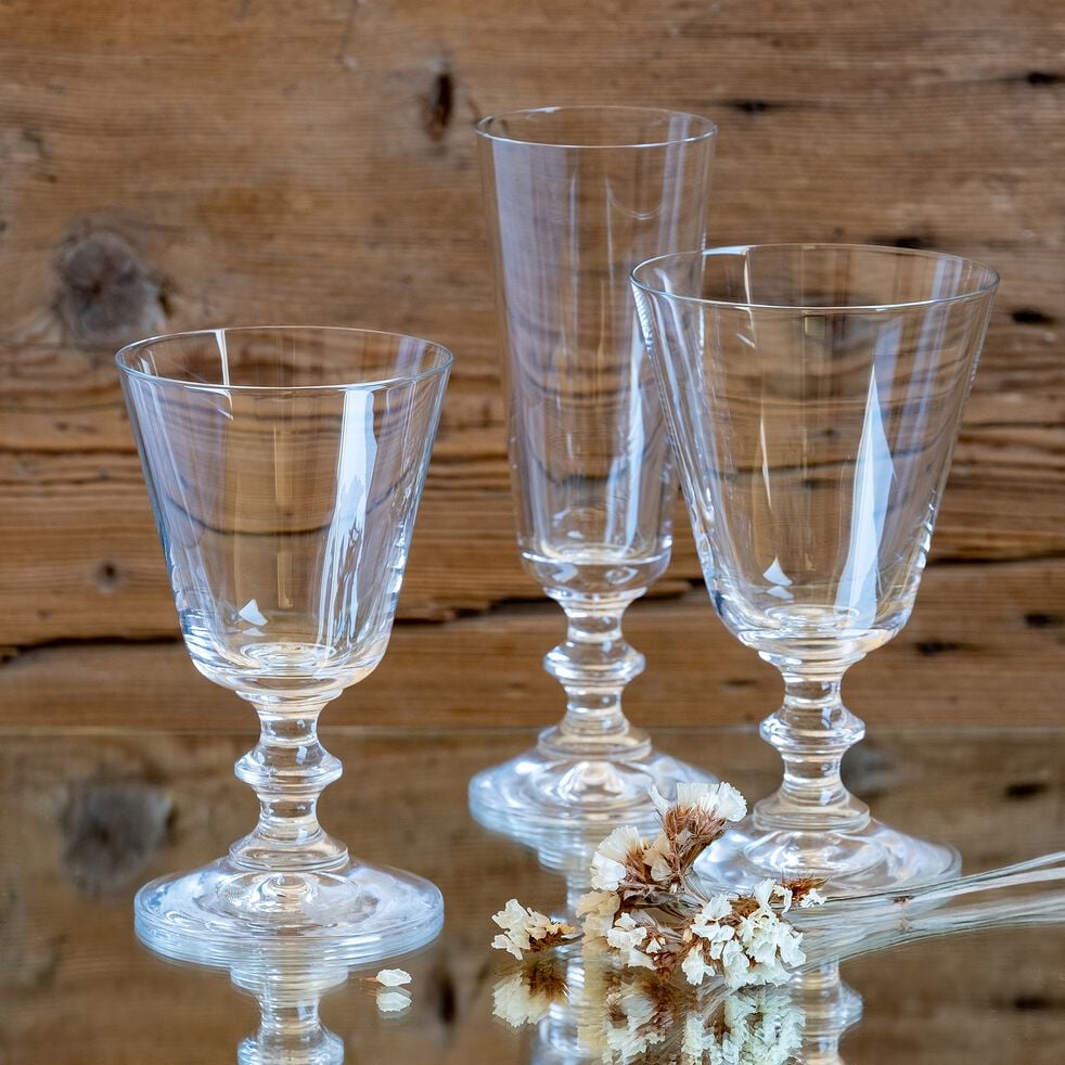 Flûte à champagne en cristallin 17cl - transparent-FRANCE