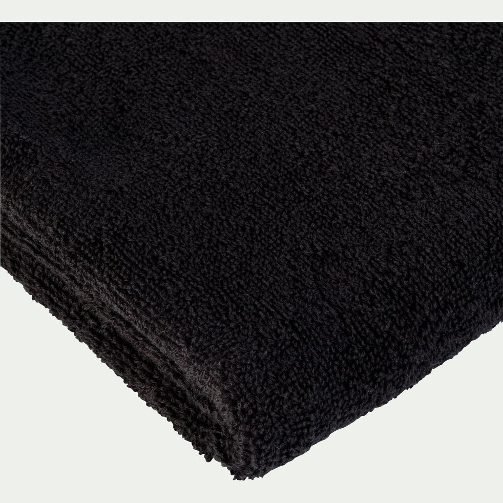 Drap de douche en coton - noir 70x140cm-Rhodes