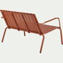 Canapé de jardin en aluminium - brun rustrel (2 places)-PARADOU