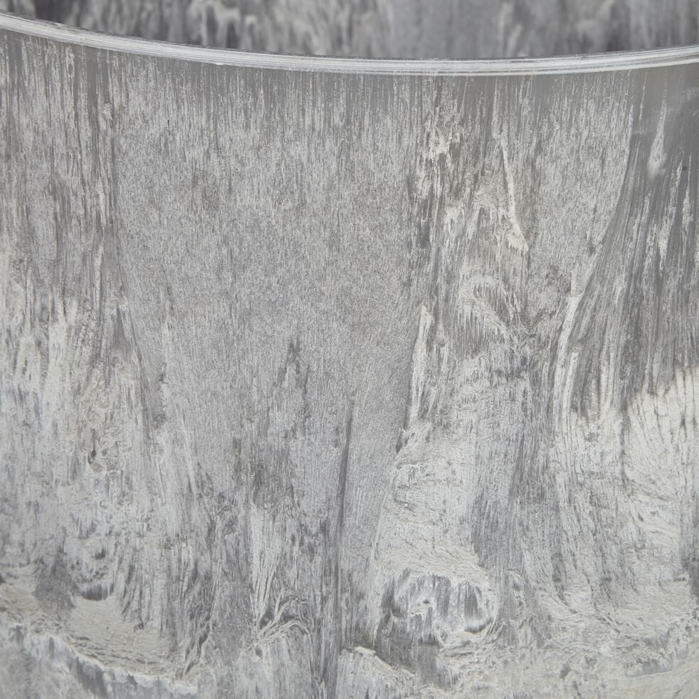 Pot à réserve d'eau - gris H24cm-BOLA