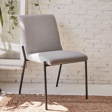 Chaise en tissu - gris borie-JASPE