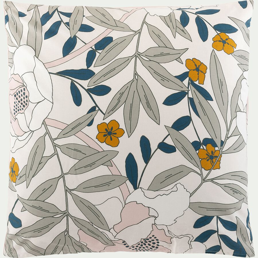 Housse de couette 240X220cm et 2 taies d'oreiller 63x63cm en coton - motifs floraux-ARBOUSIER