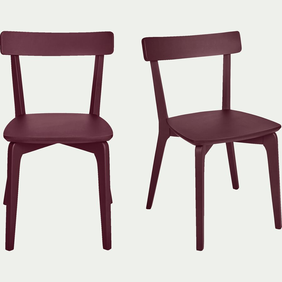Chaise en bois - rouge sumac-SUZIE