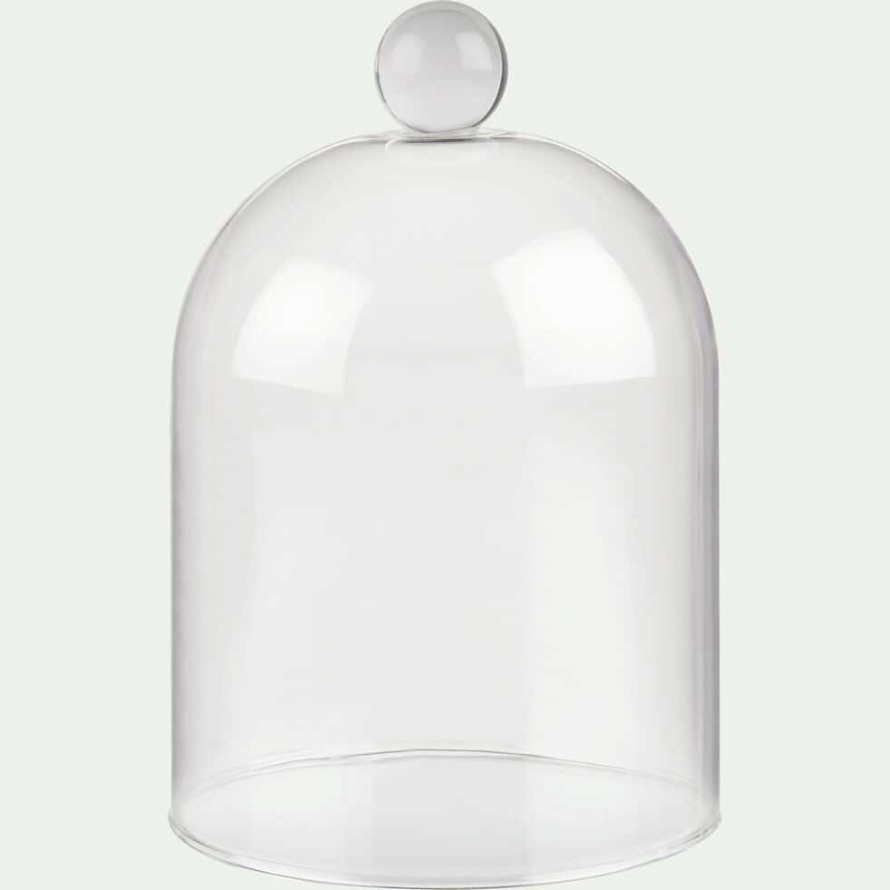 ARENAS - Cloche à bougie en verre - transparent H14cm