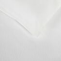 Housse de couette rayée en satin de coton - blanc capelan 260x240cm-SANTIS