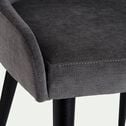 Chaise en tissu effet velours - gris-LIVNO
