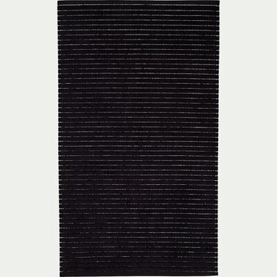 Tapis de bain en coton - noir 50x80cm-Rhodes