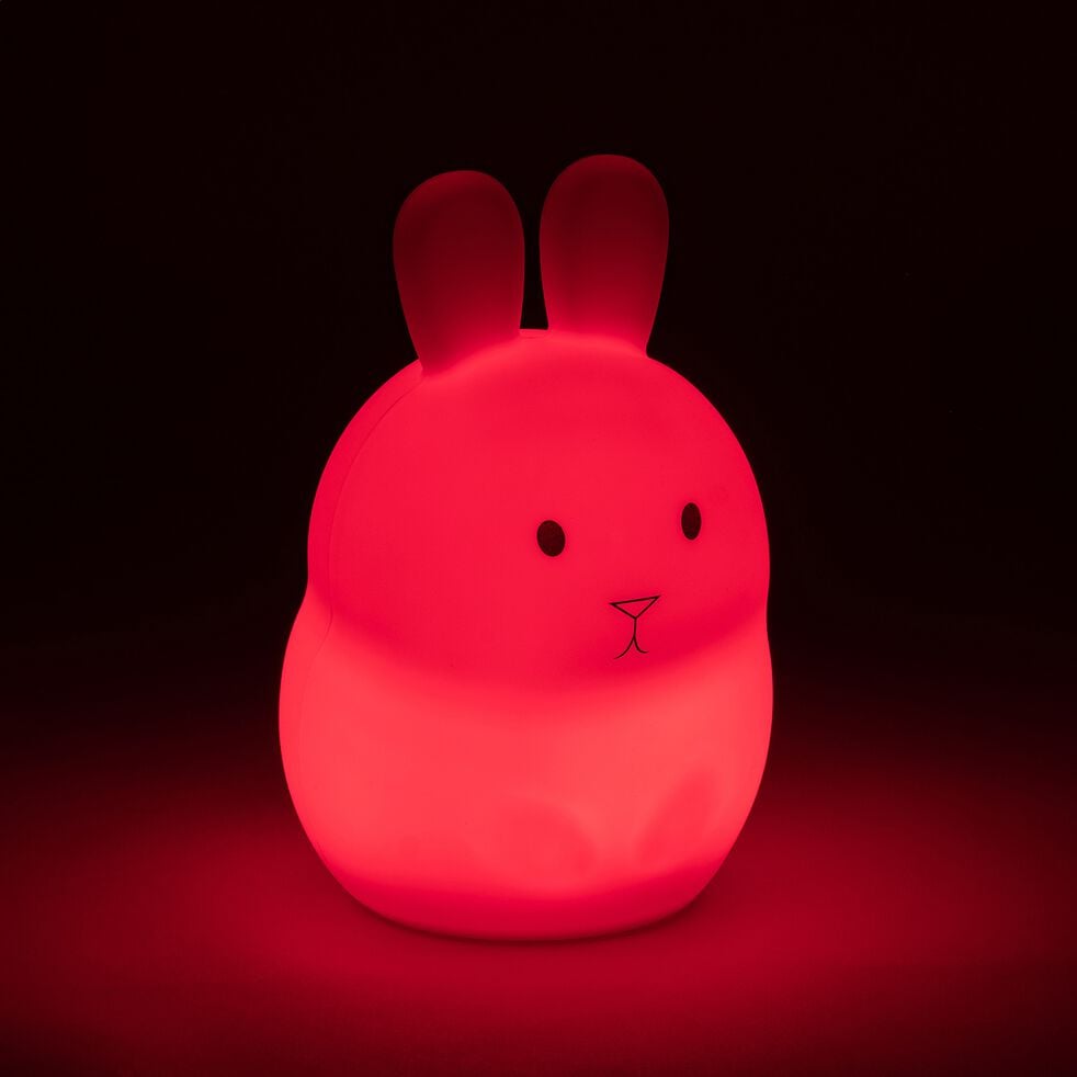Veilleuse LED souple en forme de lapin - blanc H19cm-BUNNY