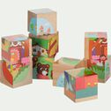 Jouet enfant cubes en bois illustrés contes traditionnels - multicolore-CUBO