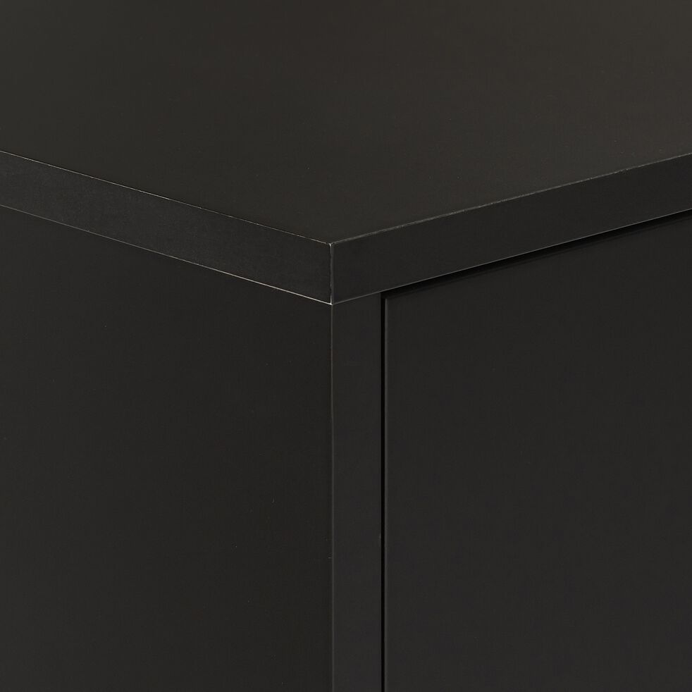 Meuble TV 3 portes en bois - noir l176,5cm-CARRY