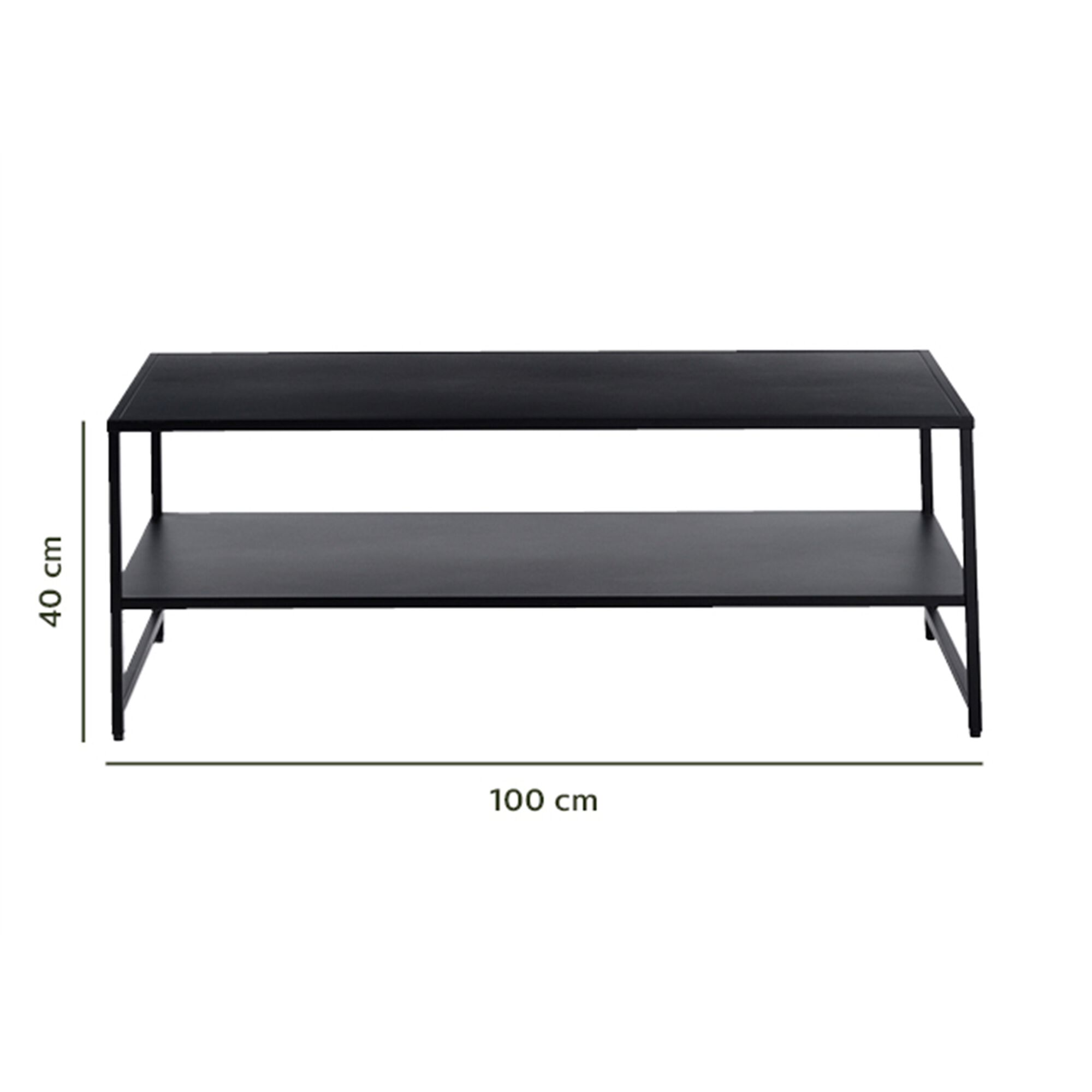 Table basse rectangulaire en acier - noir-LEVANTE