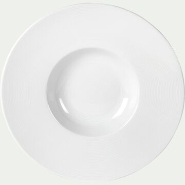 Assiette à risotto en porcelaine qualité hôtelière D27cm - blanc-ETO