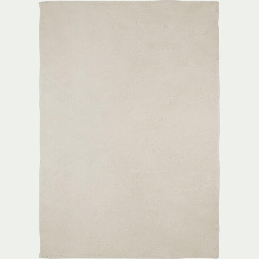 Tapis imitation fourrure - blanc ventoux 160x230cm-JOUVE