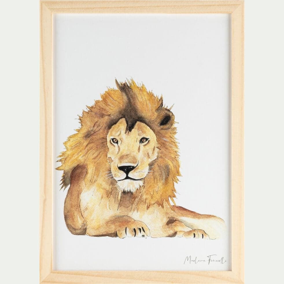 Peinture Par Numéros De Lion Sur Toile, Dessin Personnalisé