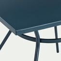 Table de jardin fixe en acier - bleu figuerolles (2 à 4 places)-STRACCIA