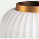 Lampe à poser en porcelaine et fer - blanc H23,8cm-GOSSE