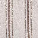 Drap de douche en coton - blanc ventoux et beige alpilles 70x140cm-ROMY