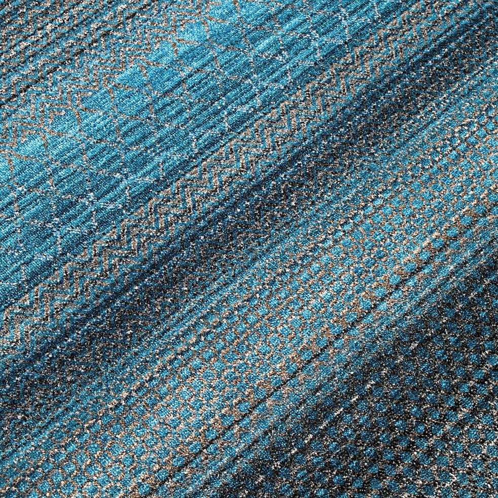 Tapis à motifs rayés - bleu 133x190cm-MOURIES