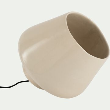 Lampe à poser en céramique - blanc D26cm-SOUMA