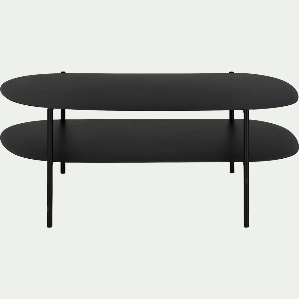 CAROUBE - Table basse en métal - noir L112xH40cm