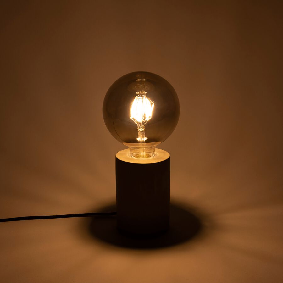 Ampoule LED décorative grise D12,5cm culot E27-GLOBE