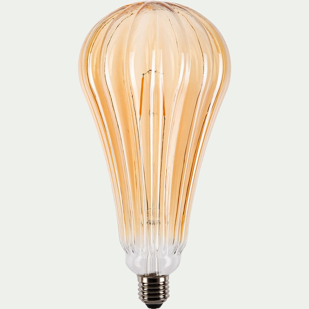 Ampoule décorative poire blanc chaud - teintée ambre 12,5cm-CENDRILLON