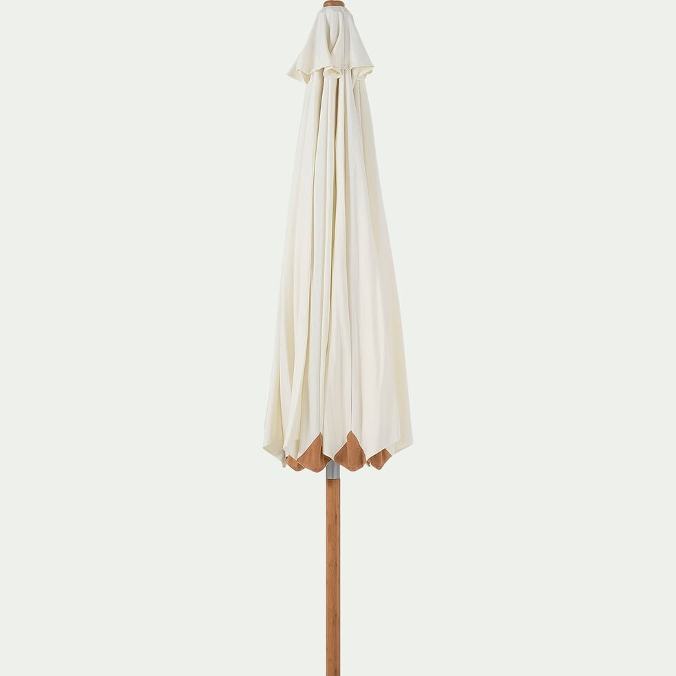 Parasol droit en bambou - blanc écru D270cm-TELESE