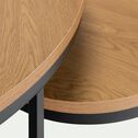 Tables basses gigognes rondes en bois - bois foncé-ZENO