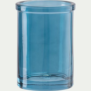 Porte brosse à dent en verre - bleu niolon-MIMOSA