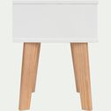 Table de chevet enfant en bois 1 tiroir - blanc-SACHA