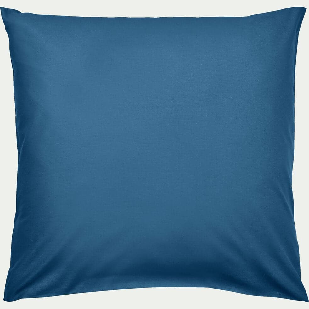Taie d'oreiller enfant en coton 65x65cm - bleu figuerolle