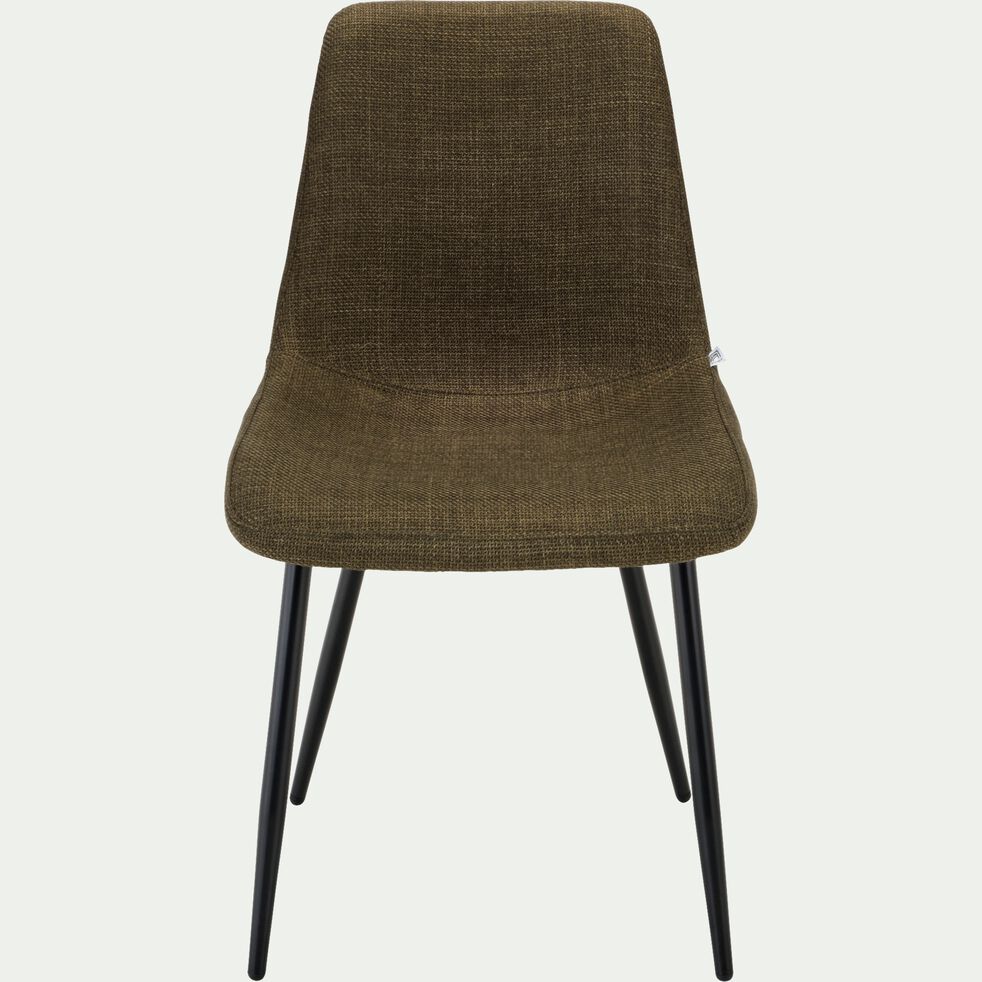 Chaise en tissu et métal - vert cedre-CALLAS