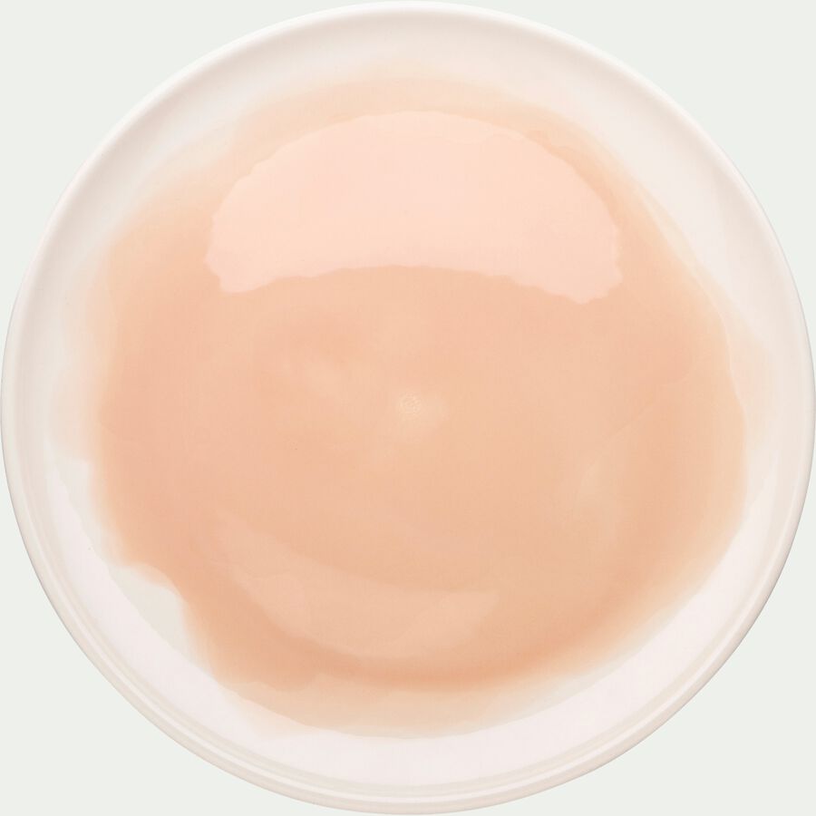 Assiette plate en faïence rose grège D27cm-SANARY