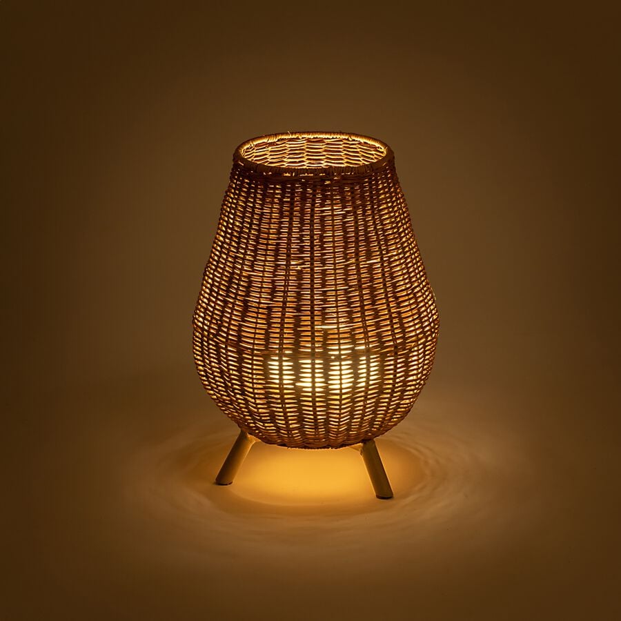 Lampe d'extérieur en fibres naturelles - naturel H32,5xD22,5 cm-SAONA