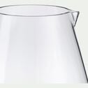 Carafe avec anse en verre soufflé 1,9L - transparent-AIGO