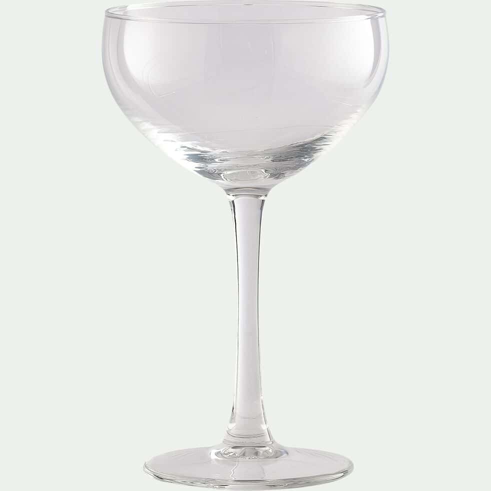 MADE - Coffret de 6 coupes à champagne en verre 24cl - transparent