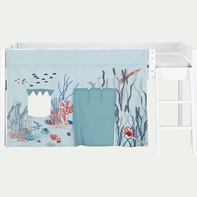 Tente de lit enfant à motifs marin - bleu-Mas