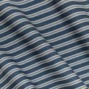 Toile de chilienne rayée en tissu - bleu 42x161cm-SYNNEFO