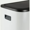 Poubelle Brabantia de cuisine en acier et plastiques recyclés - blanc 2x30L-BO TOUCH