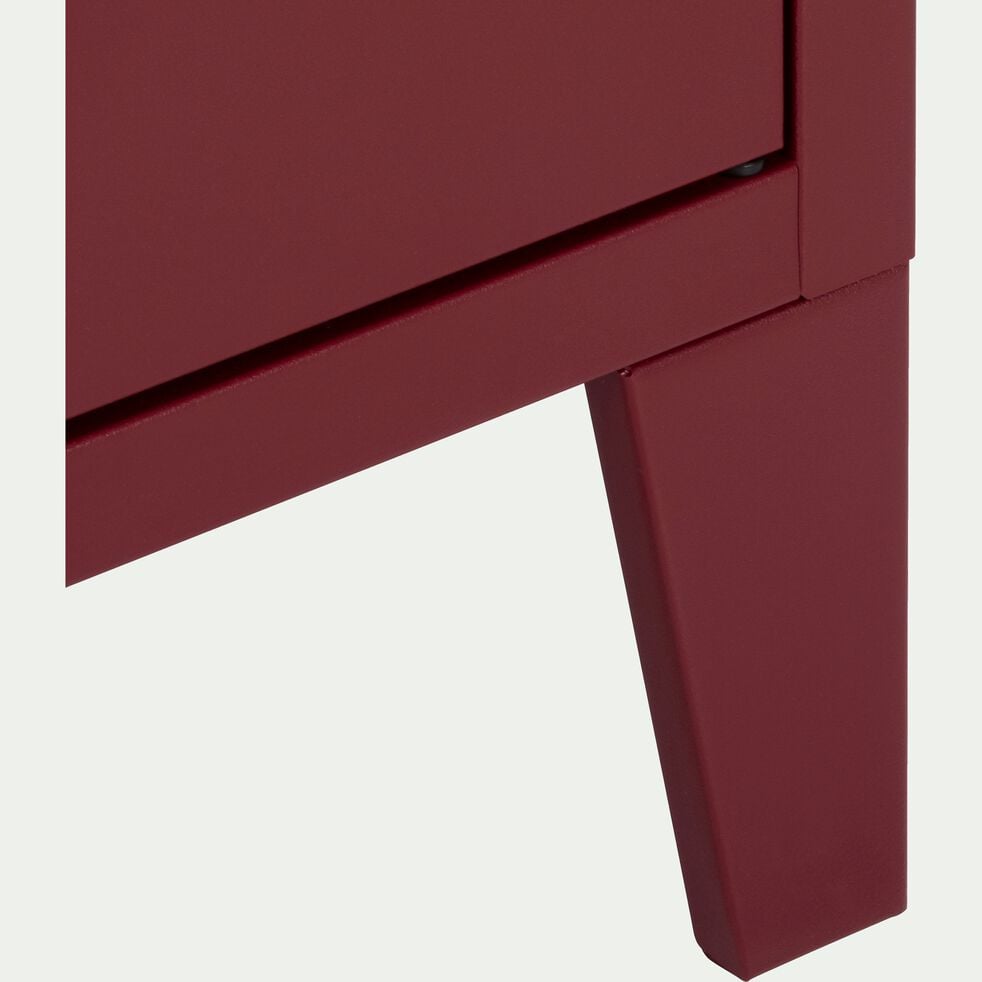 Commode 2 portes en acier - rouge sumac-LOFTER