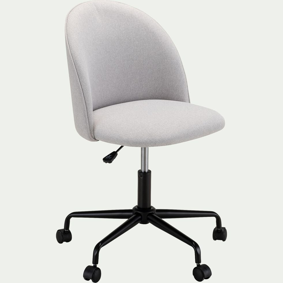 Chaise de bureau dactylo en tissu à roulettes - gris borie-JURI
