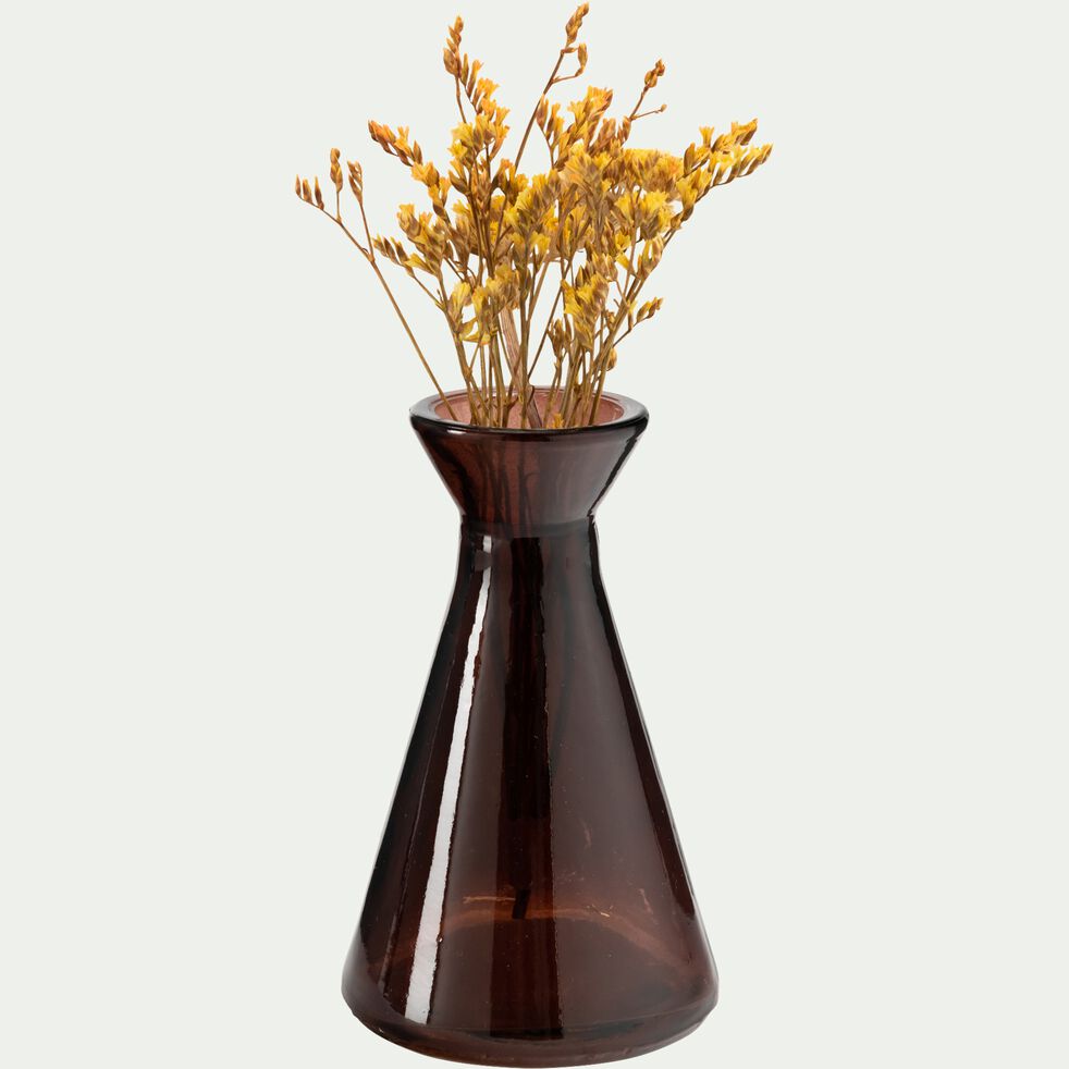Vase en verre - brun D6,8cmxH11cm-PADOUA