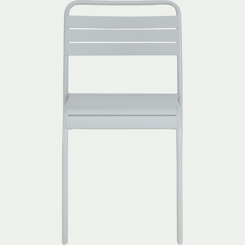Chaise de jardin empilable en acier - gris vesuve-Souris